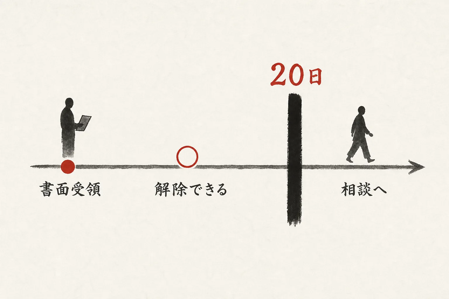 クーリング・オフ20日の期限図