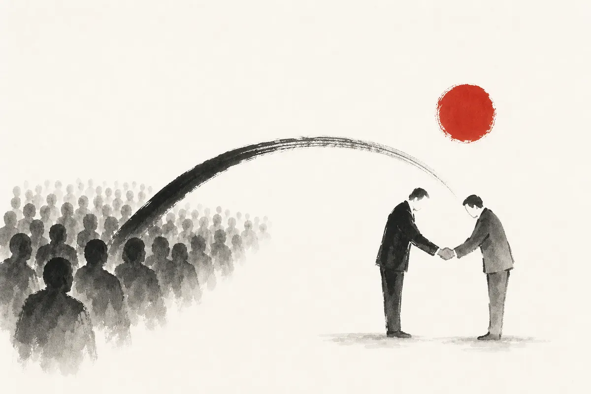 400人を集める会を、何回もやったのイメージイラスト