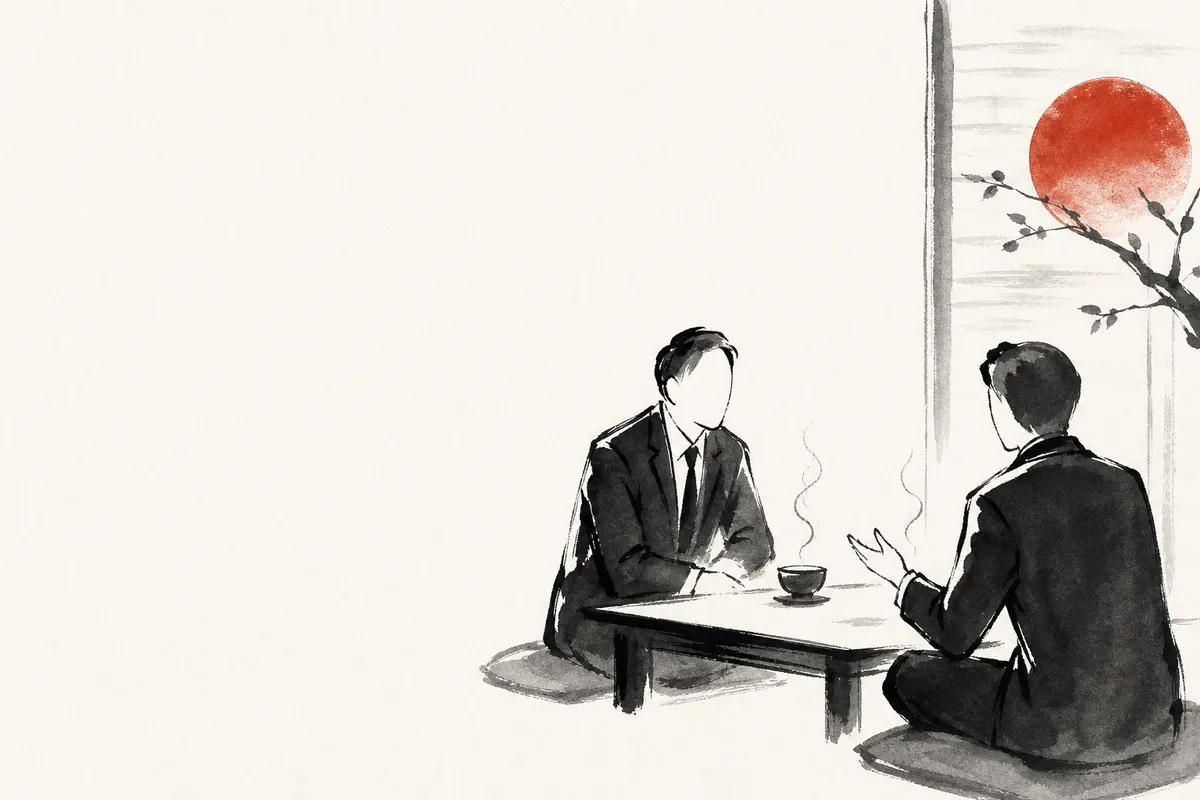 交流会団体に依存しすぎるリスクと分散のバランスのイメージイラスト