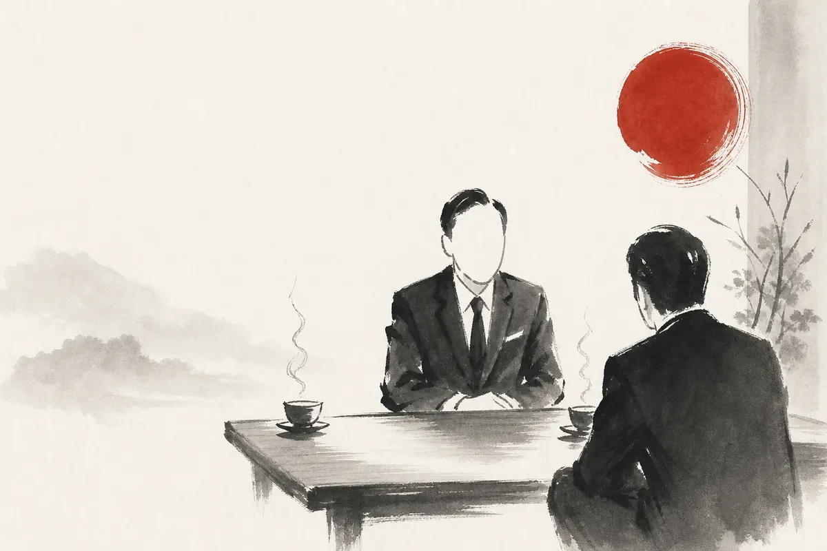 社長へのお礼メール、名刺交換の基本形に足す3つの注意点｜二重敬語・CC・一言の絞り方のイメージイラスト