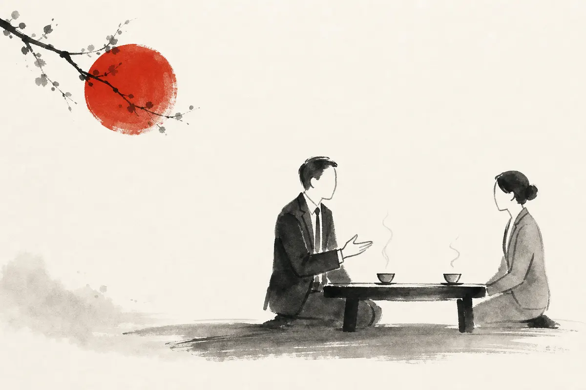 長話につかまったときの切り上げ方のイメージイラスト