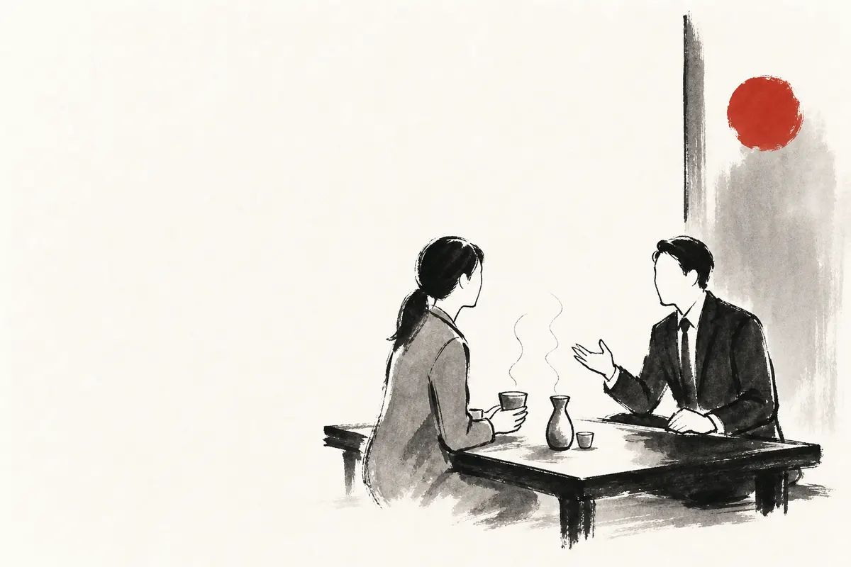 お酒が飲めない人の会食｜断り方と注文の仕方のイメージイラスト