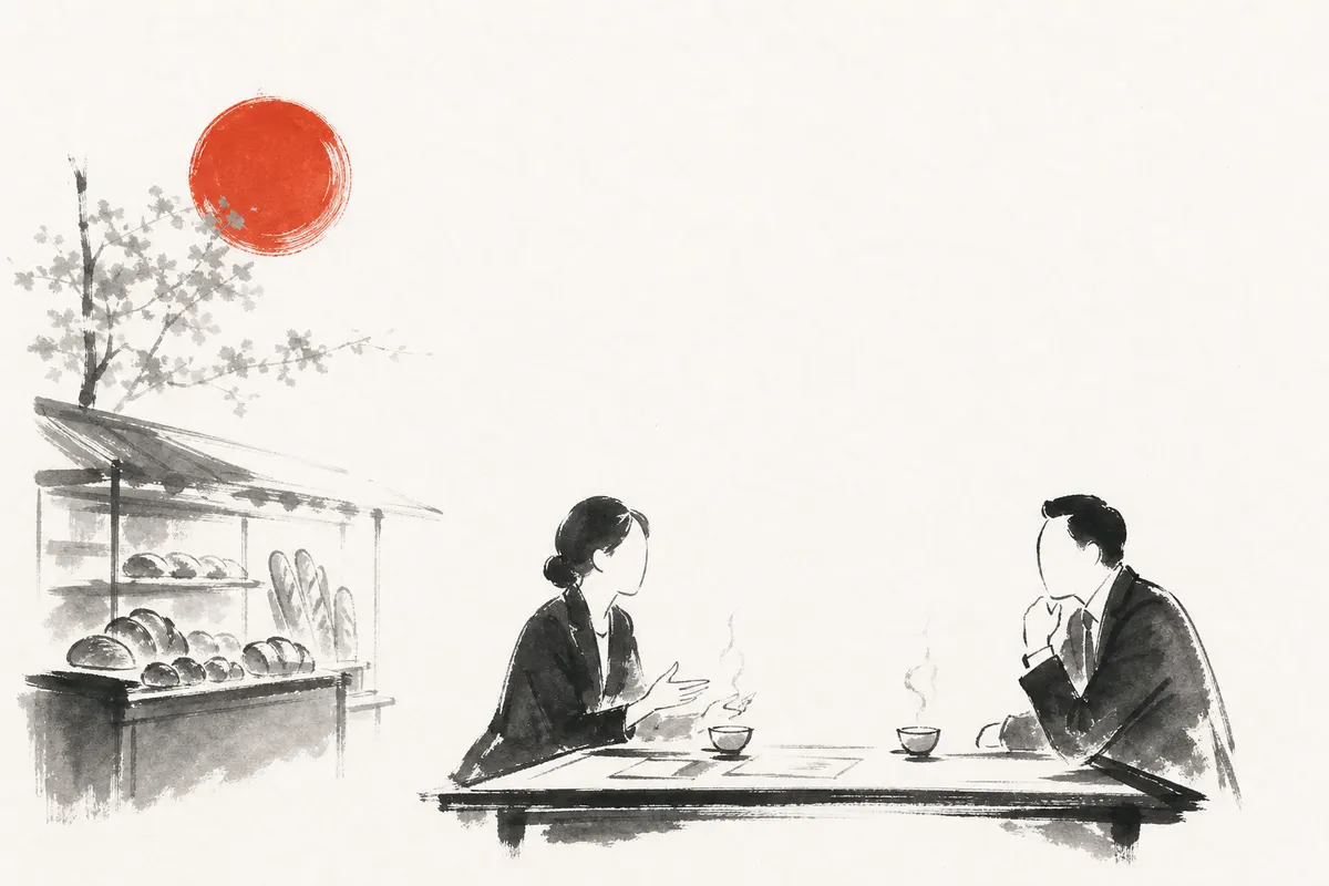 パン屋の集客｜近所の常連さんから、職場や家族に広がるまでのイメージイラスト