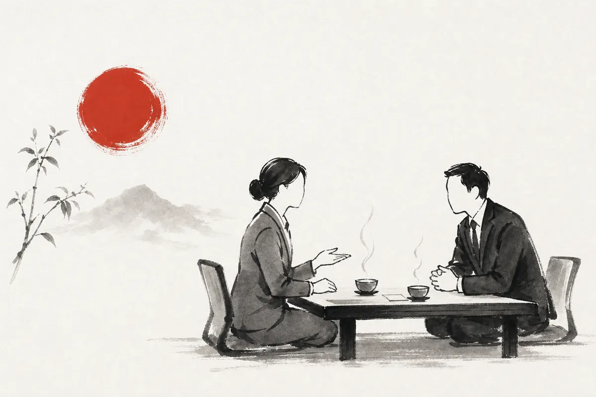 SNSでつながるときの申請とひとことメッセージのイメージイラスト