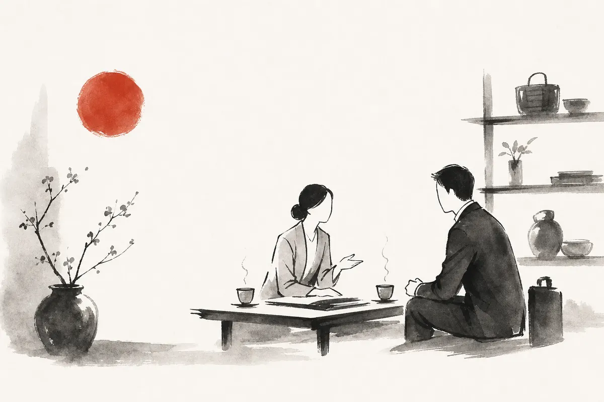 雑貨屋の集客｜見るだけで帰った人に、もう一度来てもらうのイメージイラスト